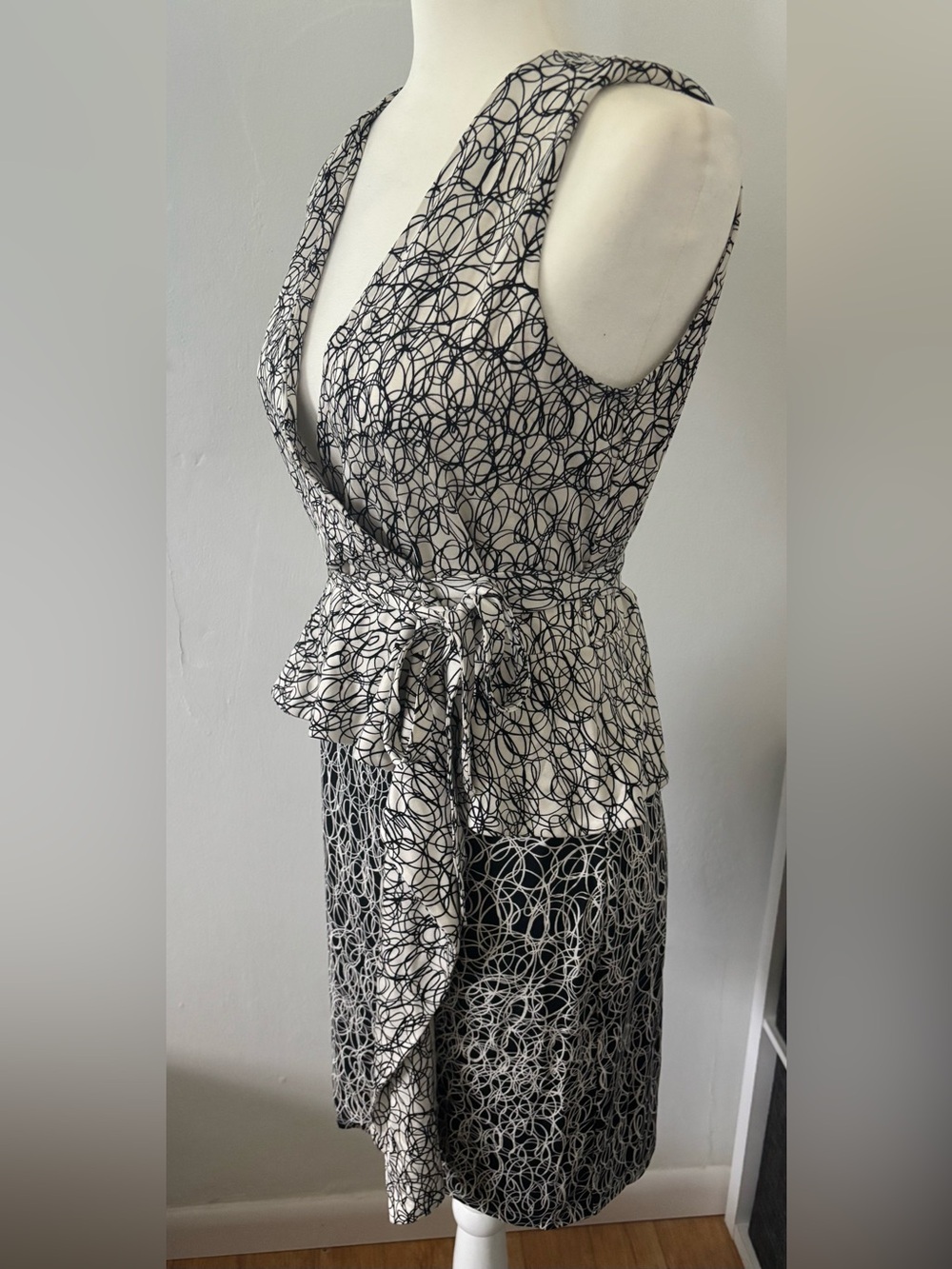 DVF Diane Von Furstenberg Mililani Peplum Silk Wrap Dress